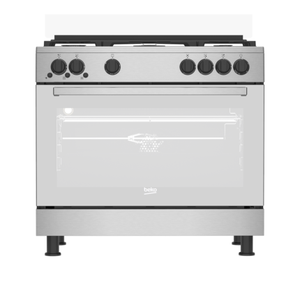 Cuisinière Beko GGR15115DXNS – Gazinière 5 Feux avec Four à Chaleur Tournante