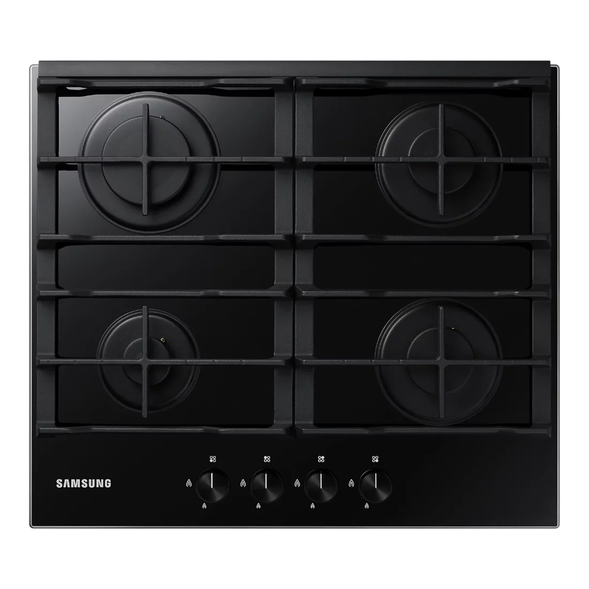 Plaque de Cuisson Gaz Samsung NA64N7100AB/SG 4 Feux Verre Trempé Noir